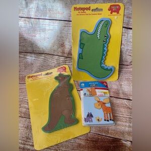 Animal Shaped Notepads and cutouts-NEW Crocodile kangaroo